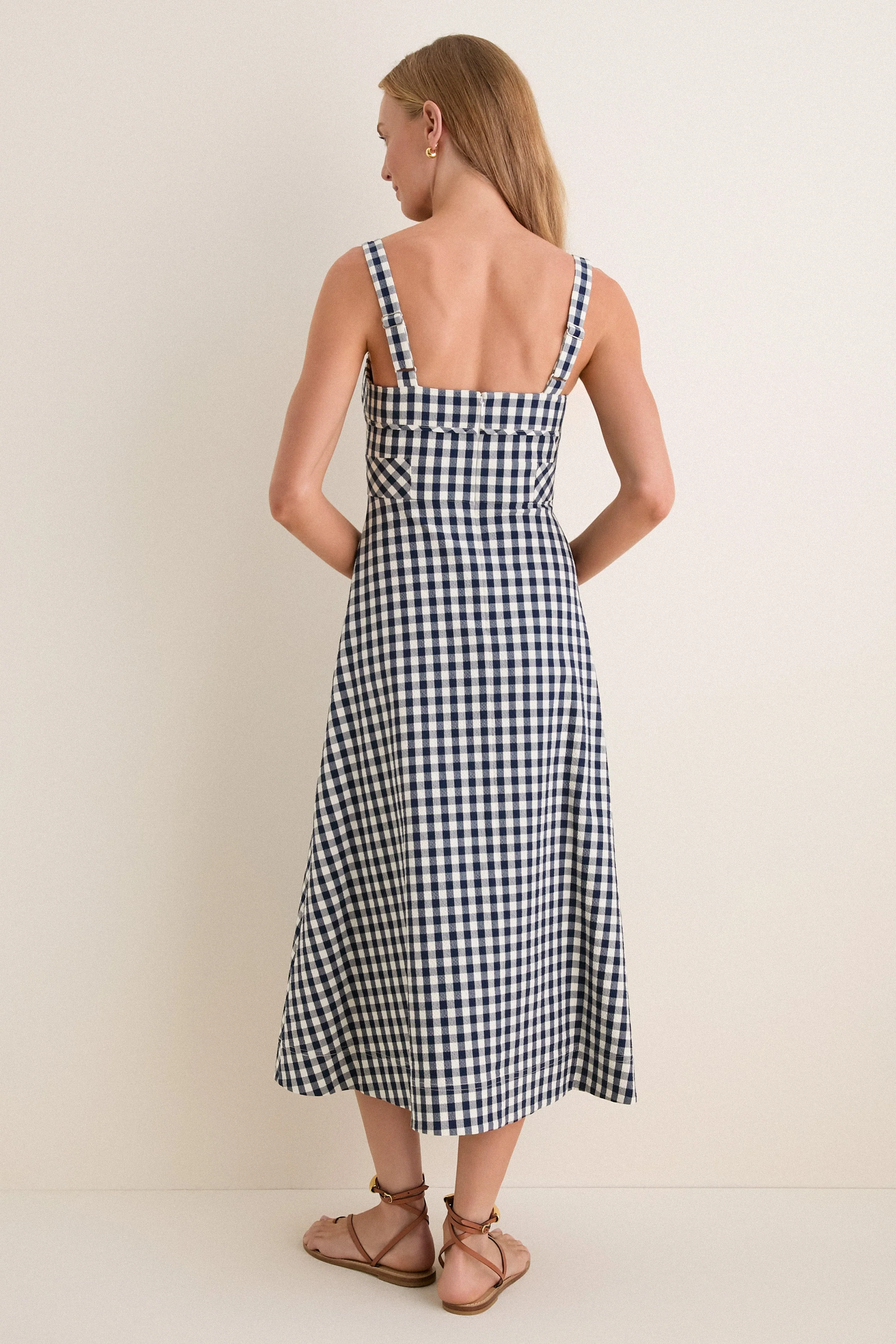 Navy and Dove Aila Dress