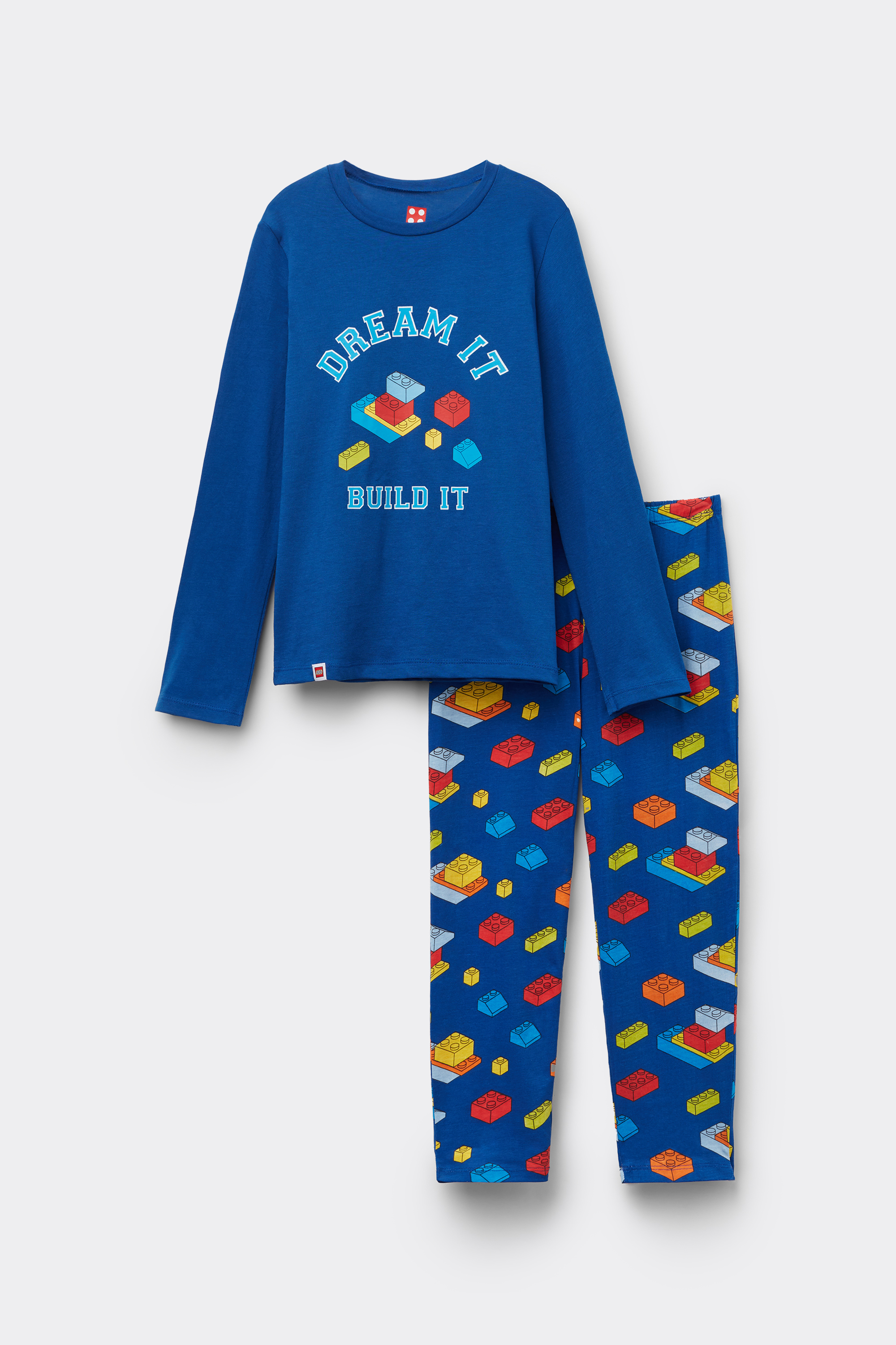 Boys’ Lego Print Long Cotton Pyjamas