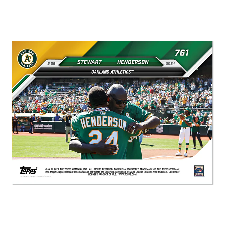 Rickey Henderson/Dave Stewart - 2024 MLB Topps NOW® Card 761