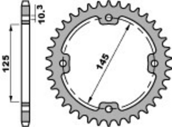 PBR Standard Steel Sprocket - 520 37 TeethRef: Pbr01551A / 1075363001