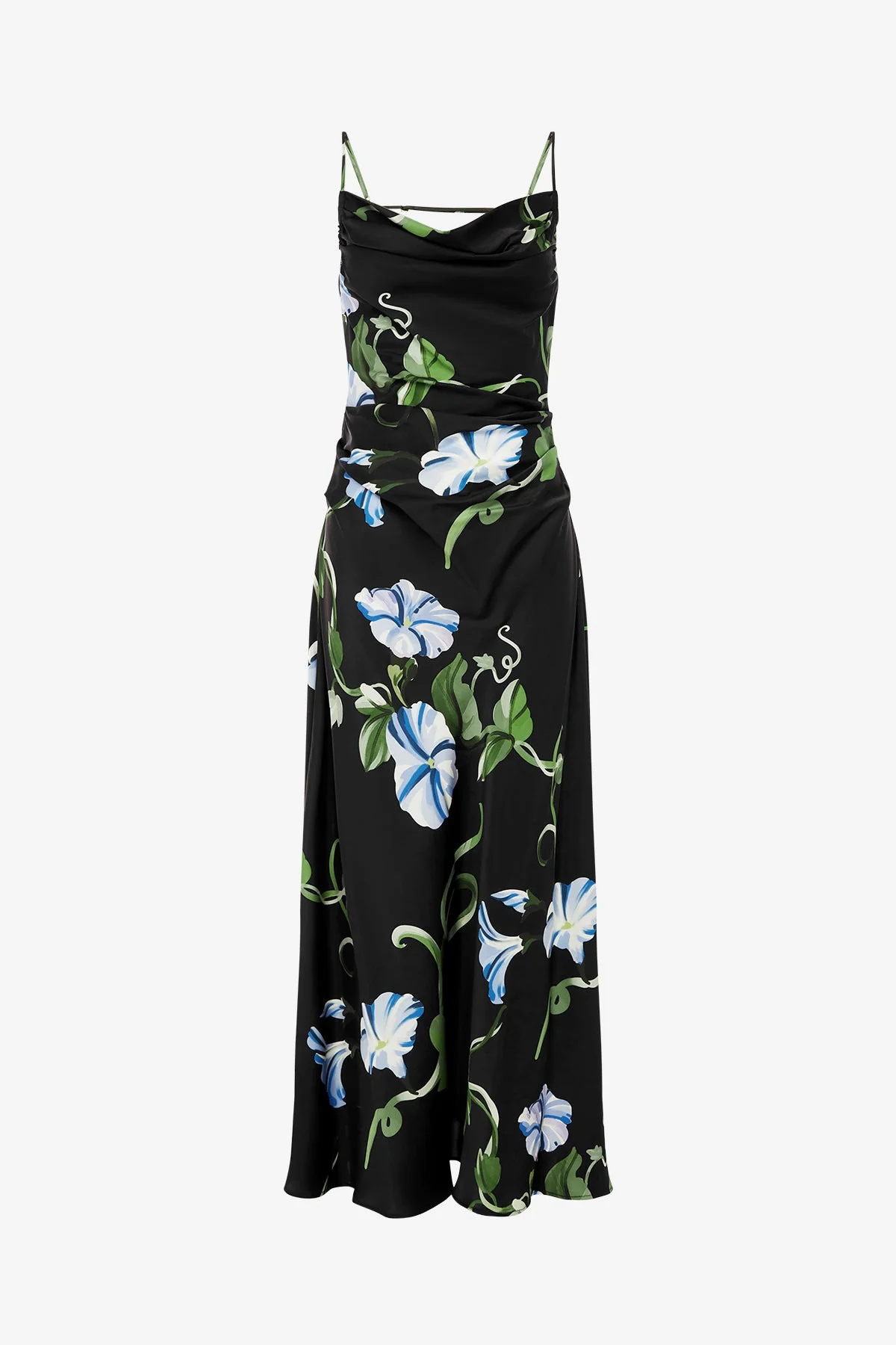 Valentina Maxi Dress - Vine Print in Ebony