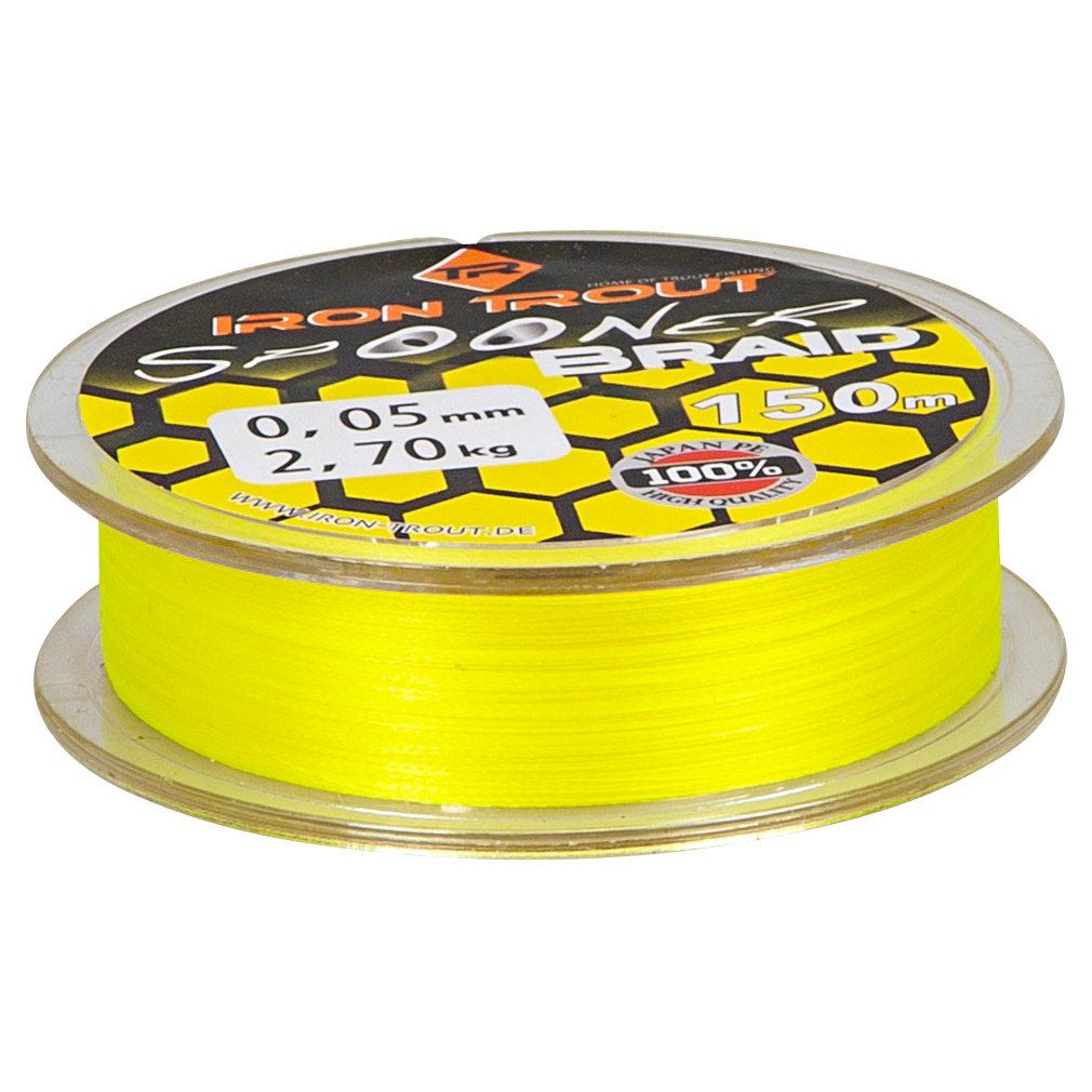 Iron Trout Fishing Line Spooner Braid (yellow, 150m)