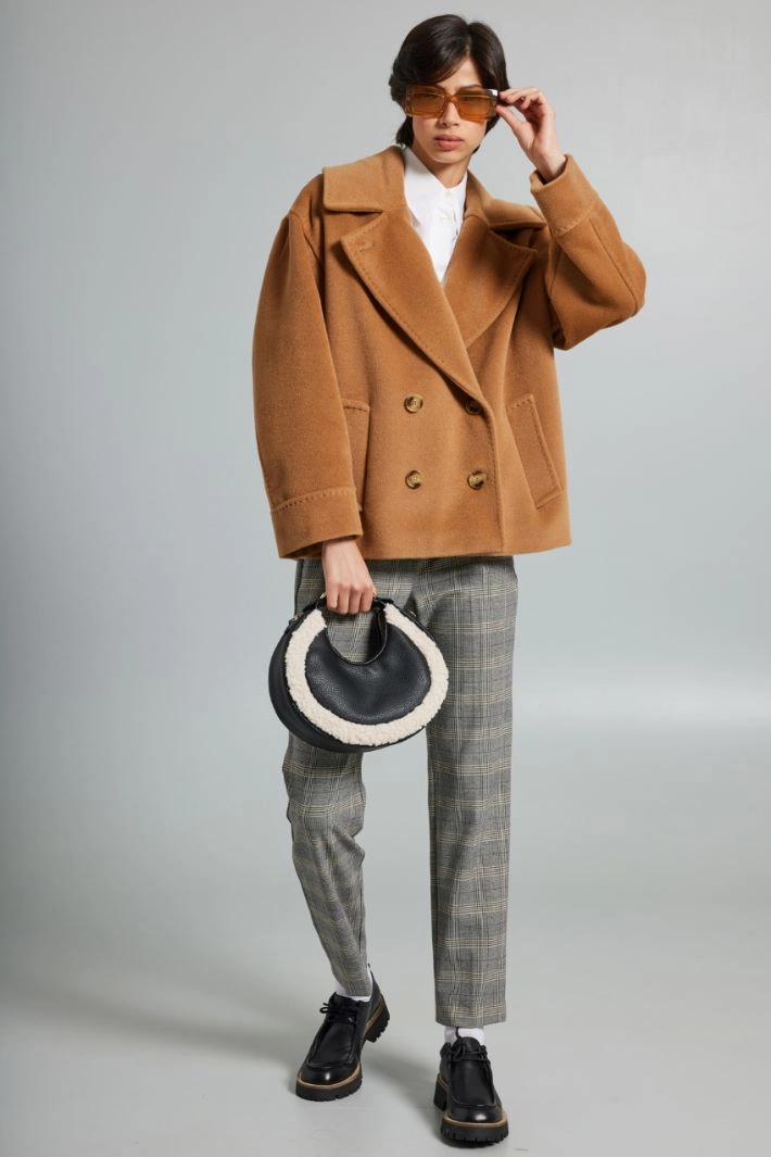 Beaver pea coat - CAMEL