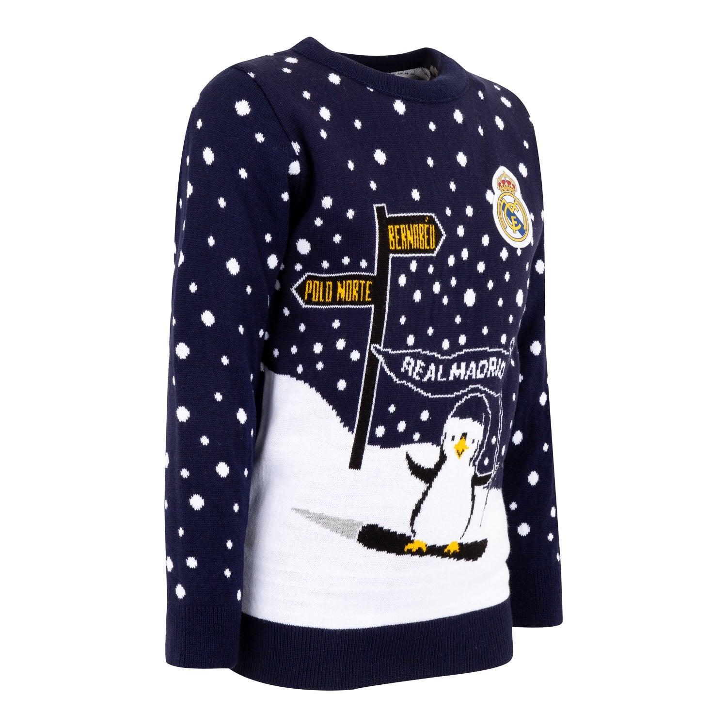 Kids Christmas Sweater Ski Penguin