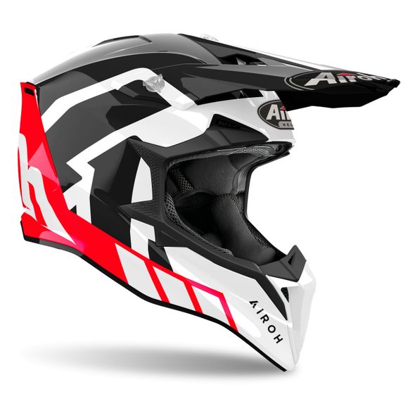 Casque cross Airoh WRAAAP - RELOADED 2024 - Noir / RougeRef : AR1378