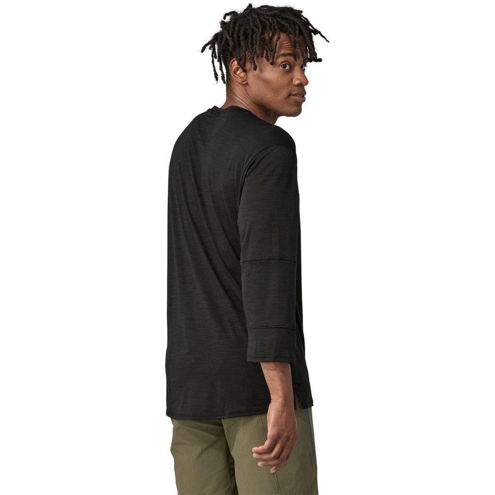 Patagonia Merino 3/4 Sleeve Bike Jersey Men - Black