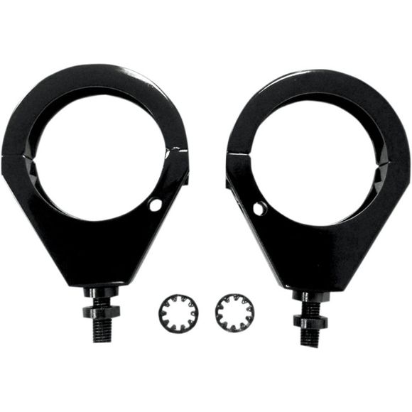 Drag Specialties Turn Signal Bracket for 41mm Fork Tube - BlackRef: DRG0120