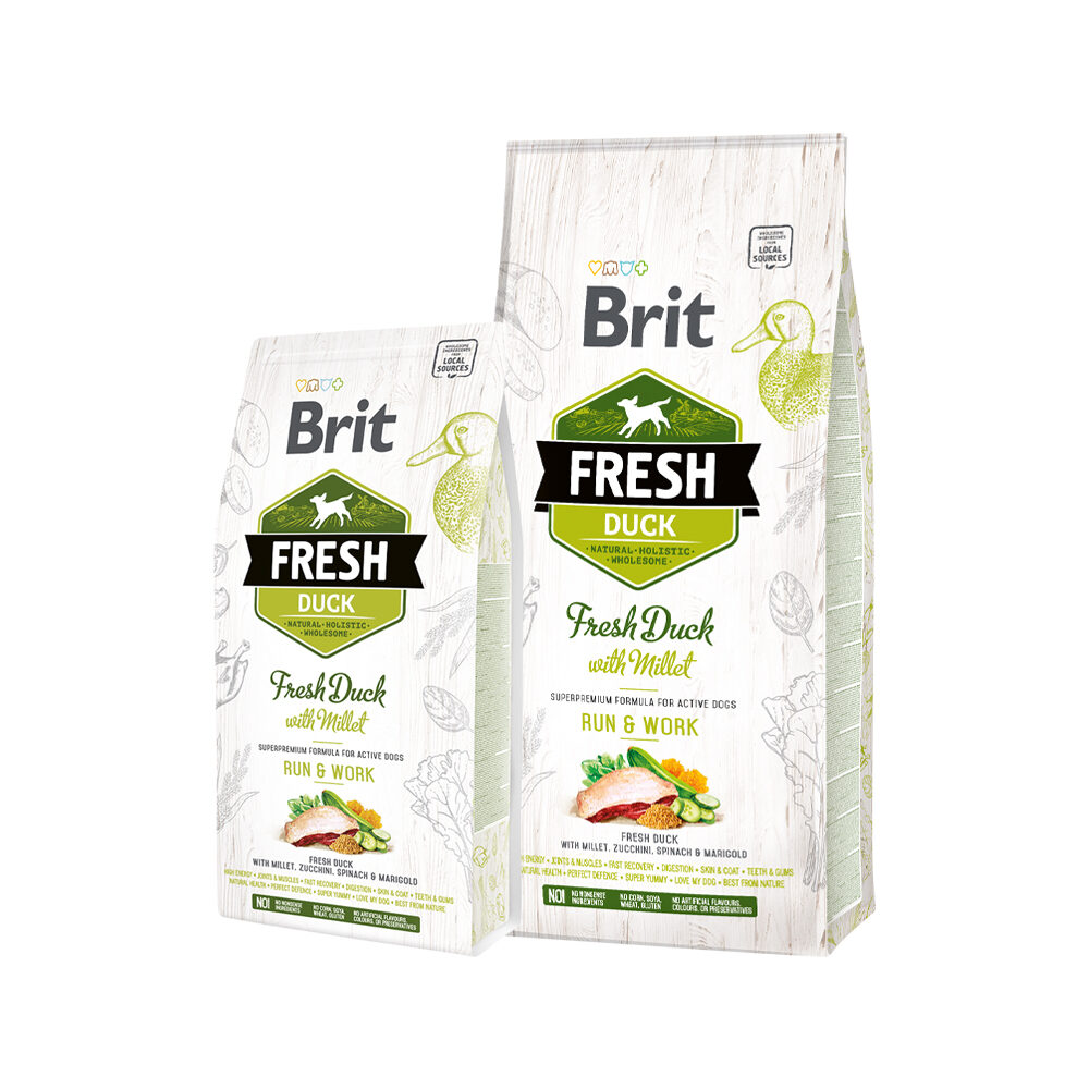 Brit Fresh Duck with Millet Active Run & Work - 12 kg