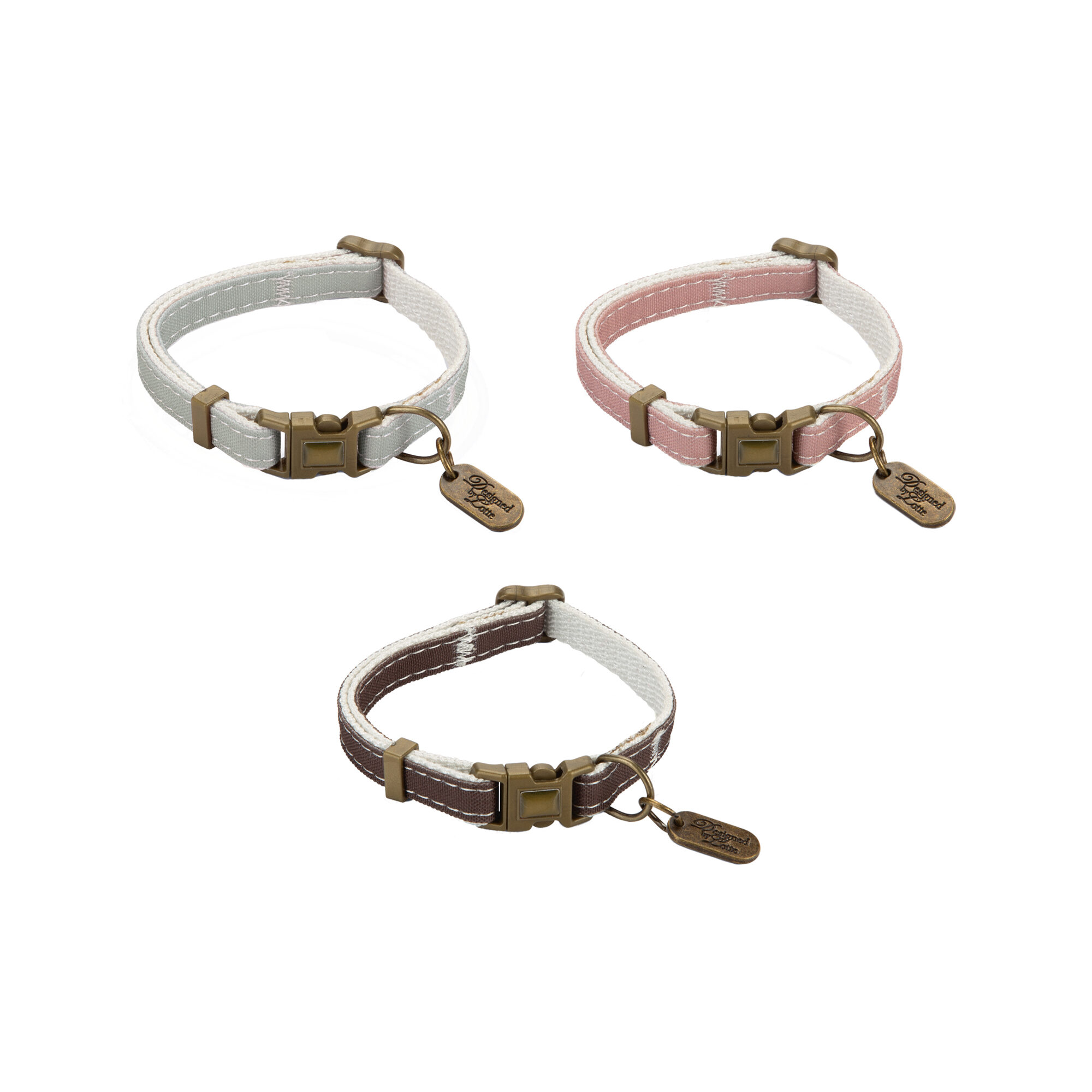 Designed by Lotte Virante - Cat Collar - Light pink - 30 x 1 x 0.2 cm