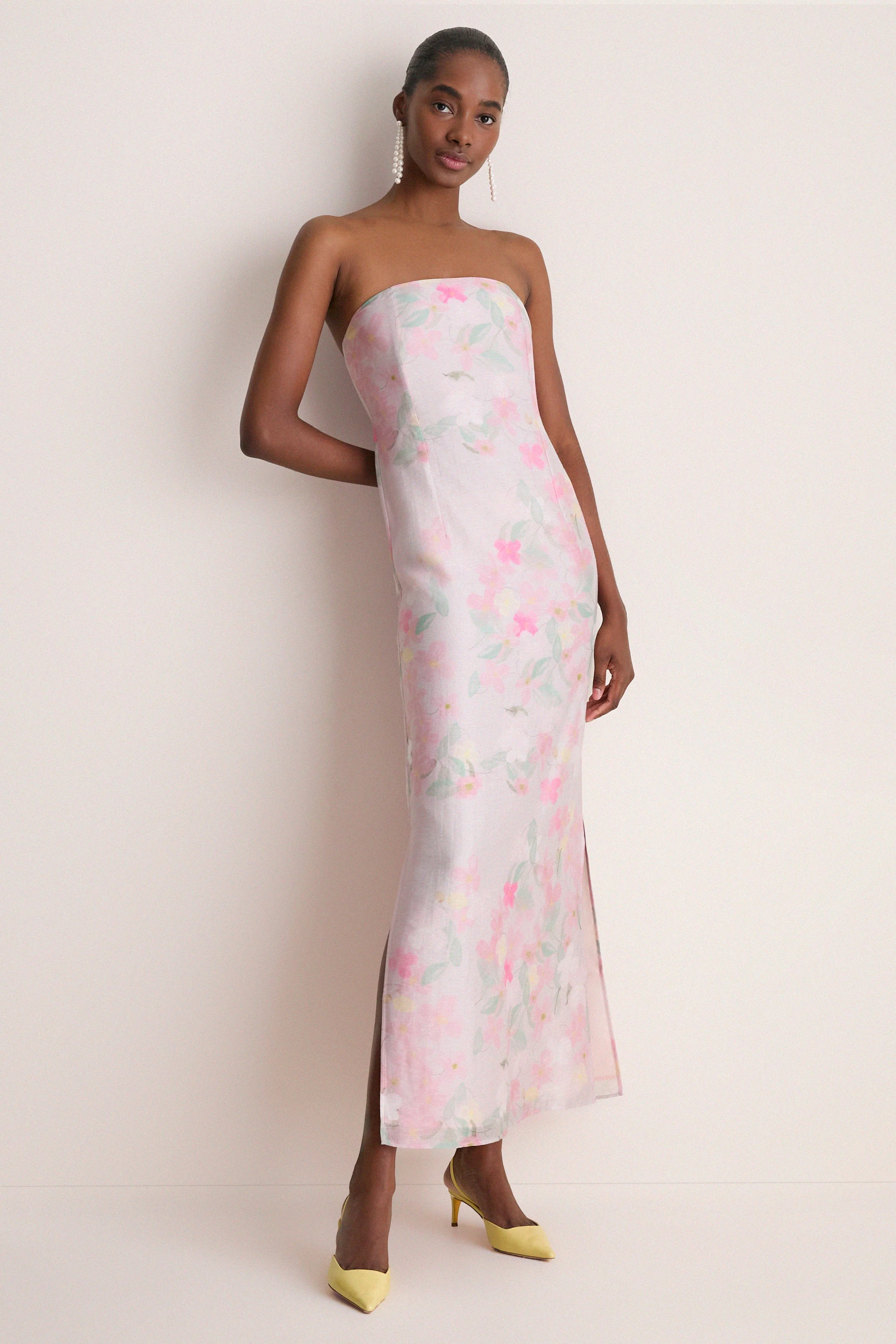 Pink Clematis Montana Elora Dress