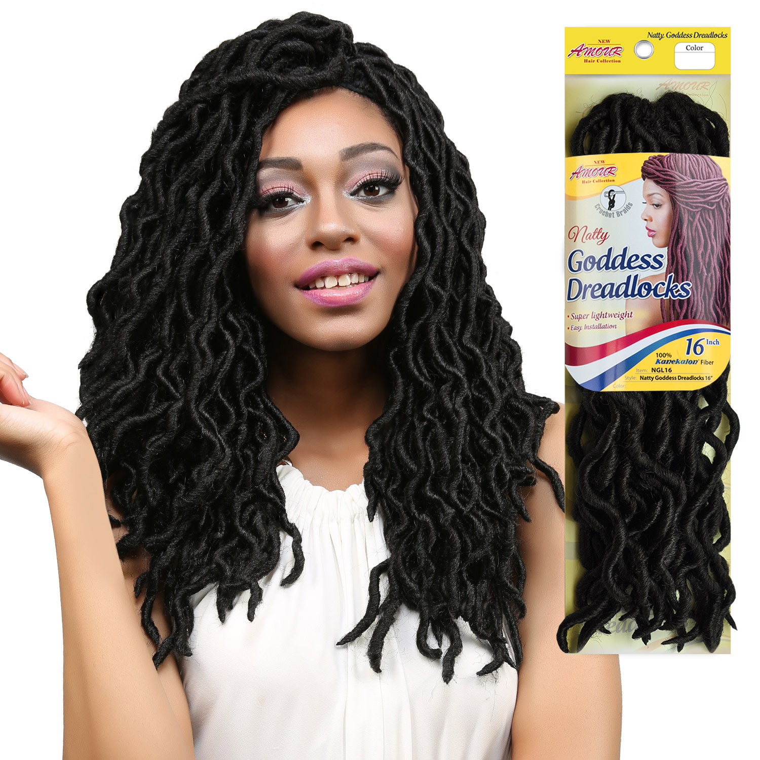Amour Synthetic Kanekalon Crochet Braids Natty Goddess Dreadlocks 16