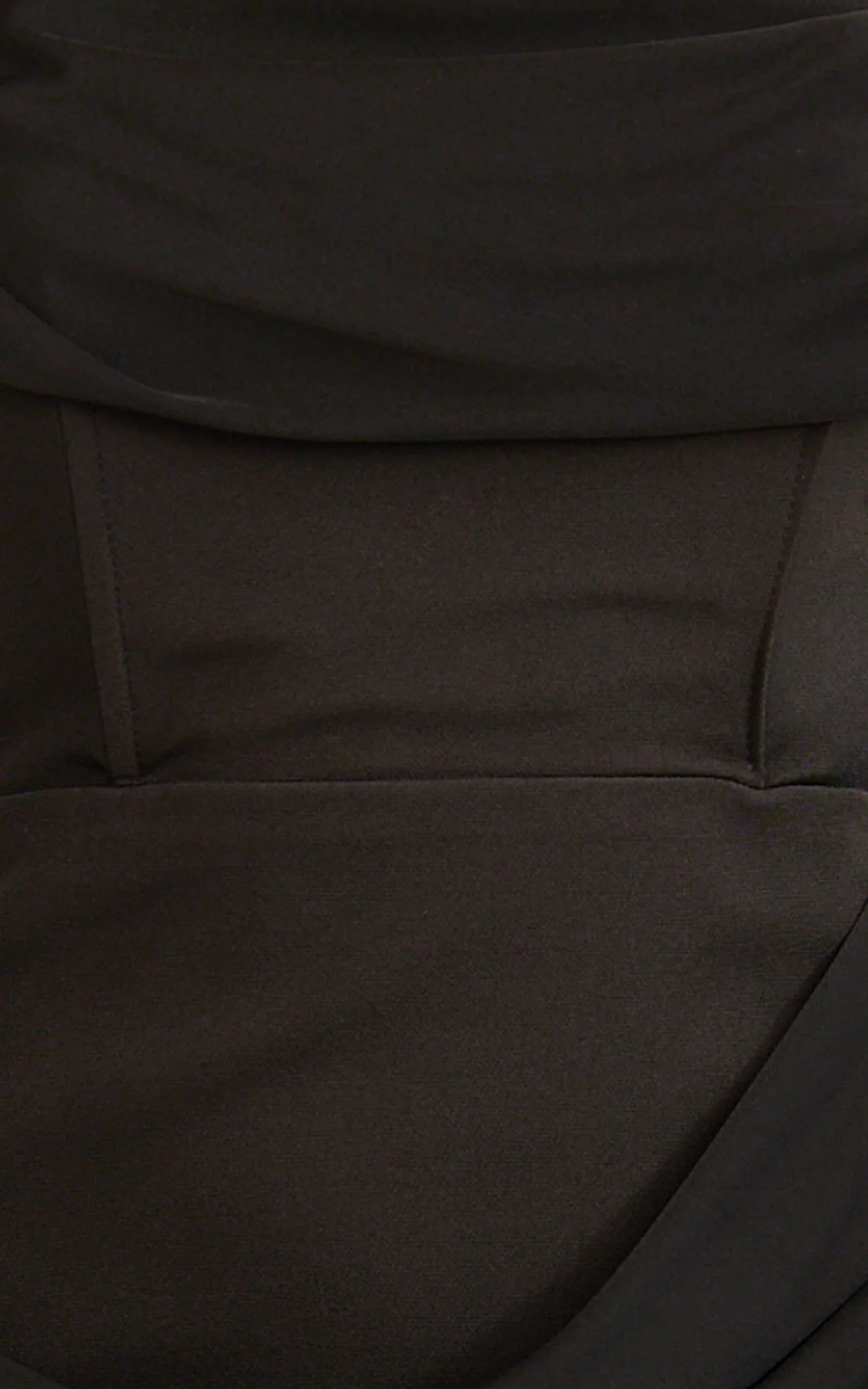 Phoebe Maxi Dress - Strapless Structured Bodice Drape Skirt Dress in Black