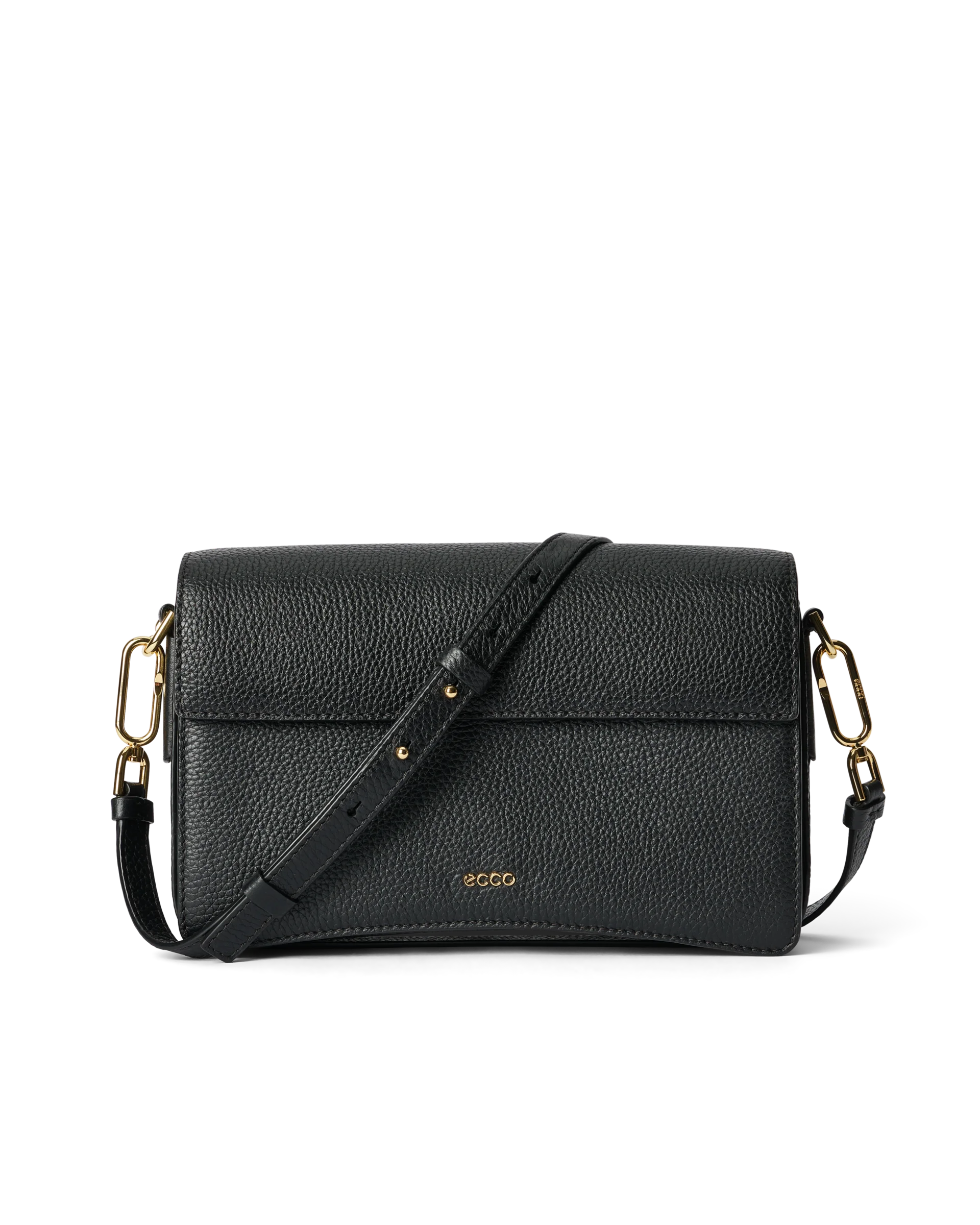 ECCO Pinch Bag Umhängetasche aus Leder Schwarz 17X26X10 cm