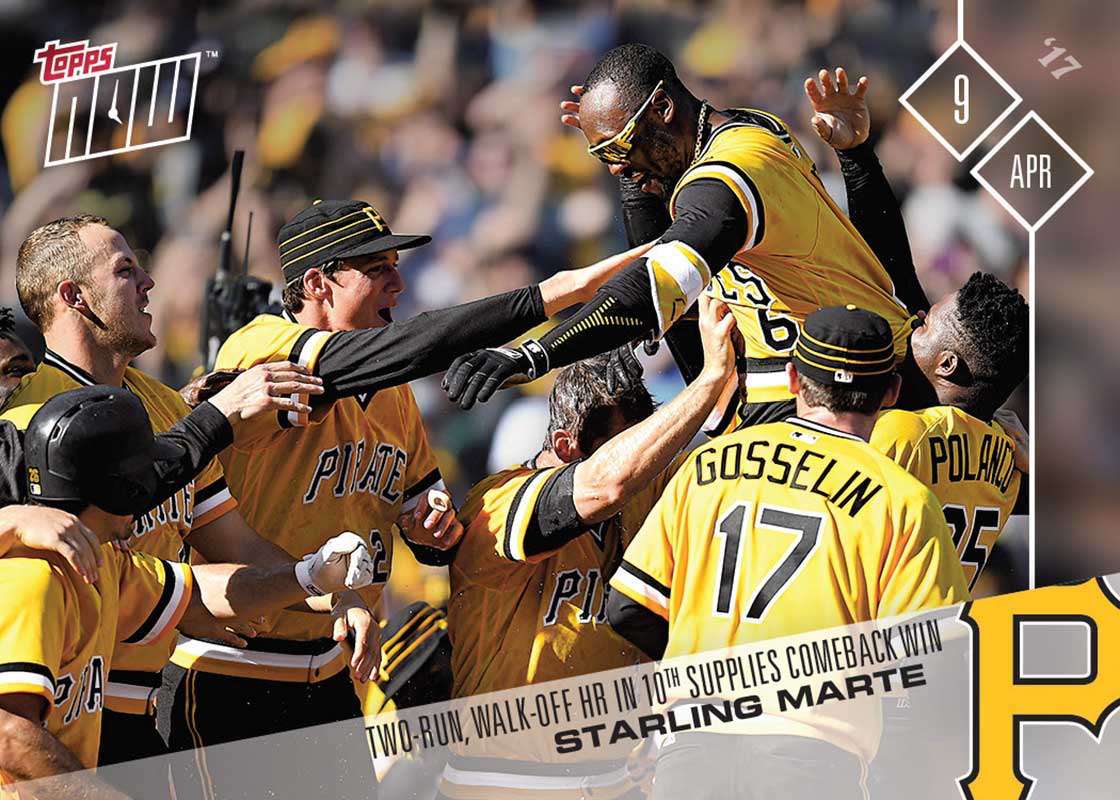 Starling Marte - 04/09/17 TOPPS NOW® Card 27 - Print Run: 330