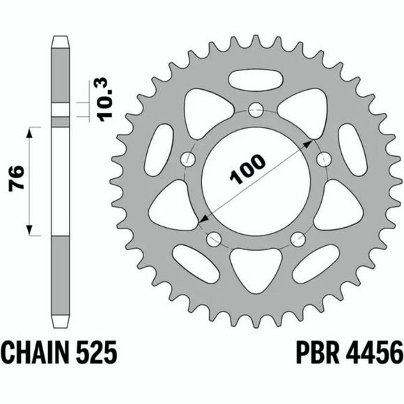 Crown PBR steel C45 standard 4456 - 525Ref: Pbr01491A / 1149059001