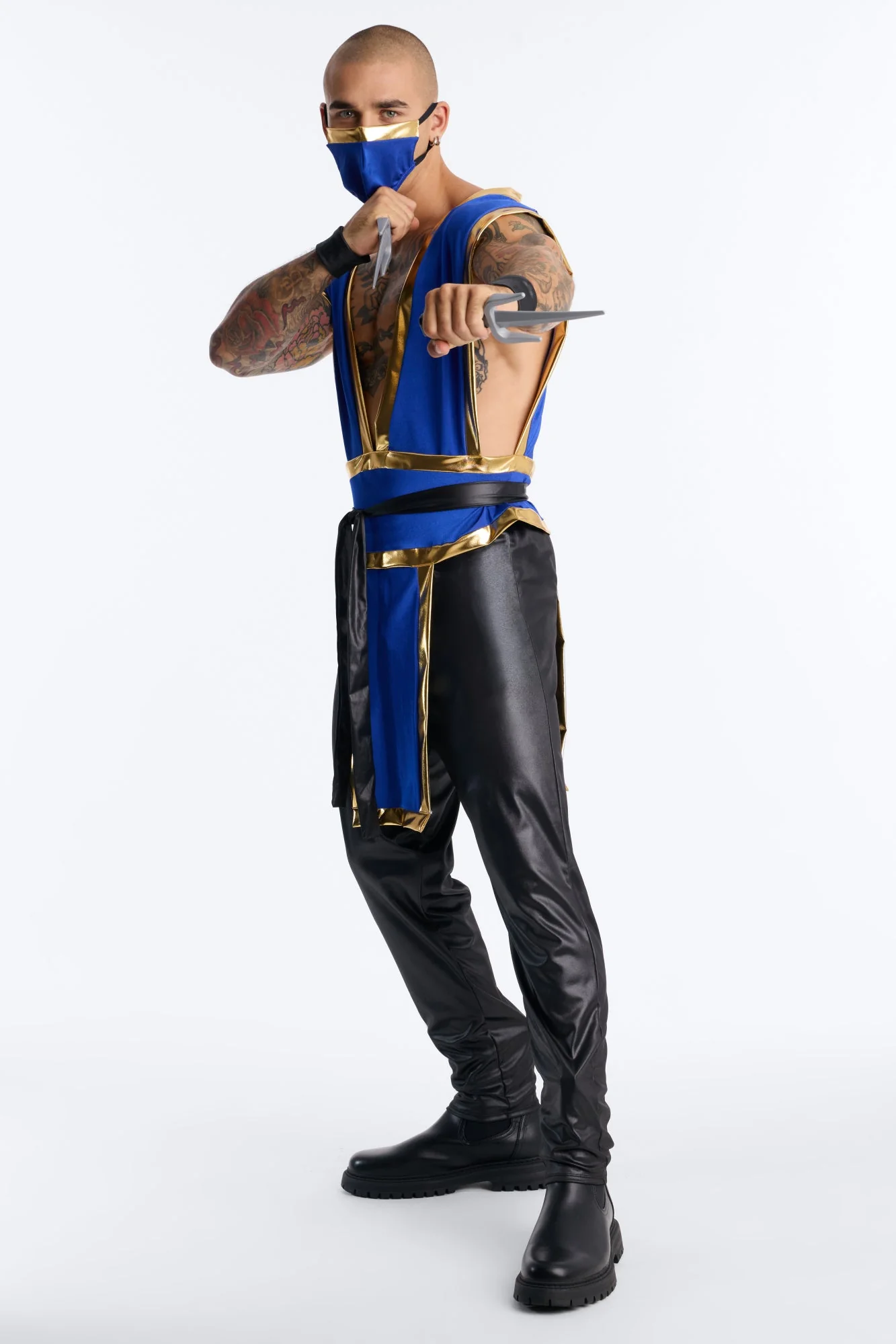 Silent Blade 7 Piece Costume Set - Blue/combo