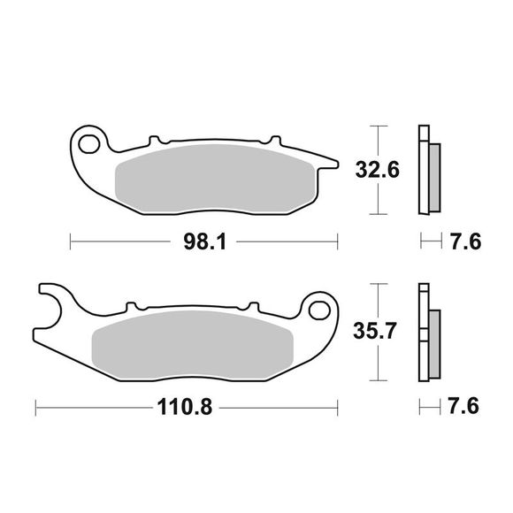SBS 228CT Organic Front Brake PadsRef: 228CT / 228080