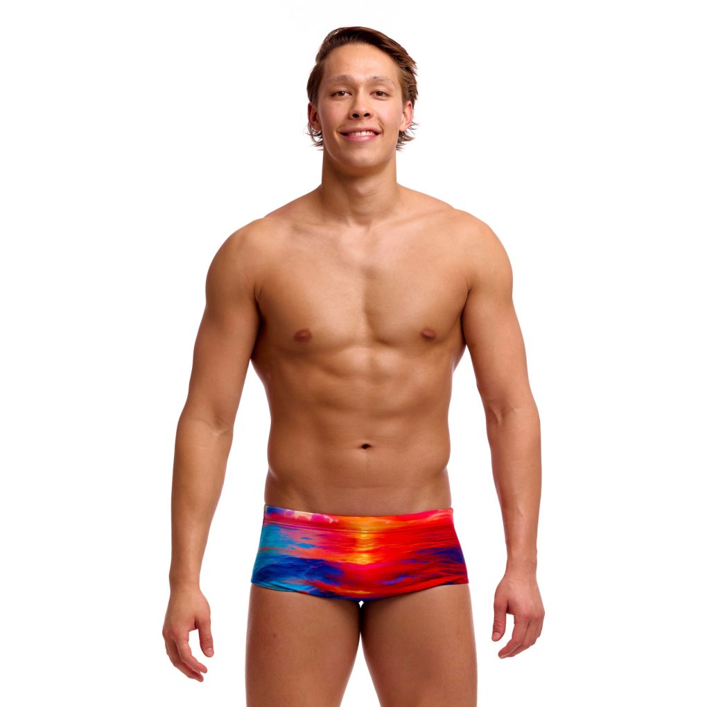 Funky Trunks Sidewinder Eco Swim Trunks Men - Sunset Delight