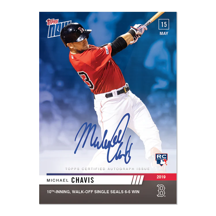 On-Card Autograph # to 49 - Michael Chavis - MLB TOPPS NOW® Card 236B