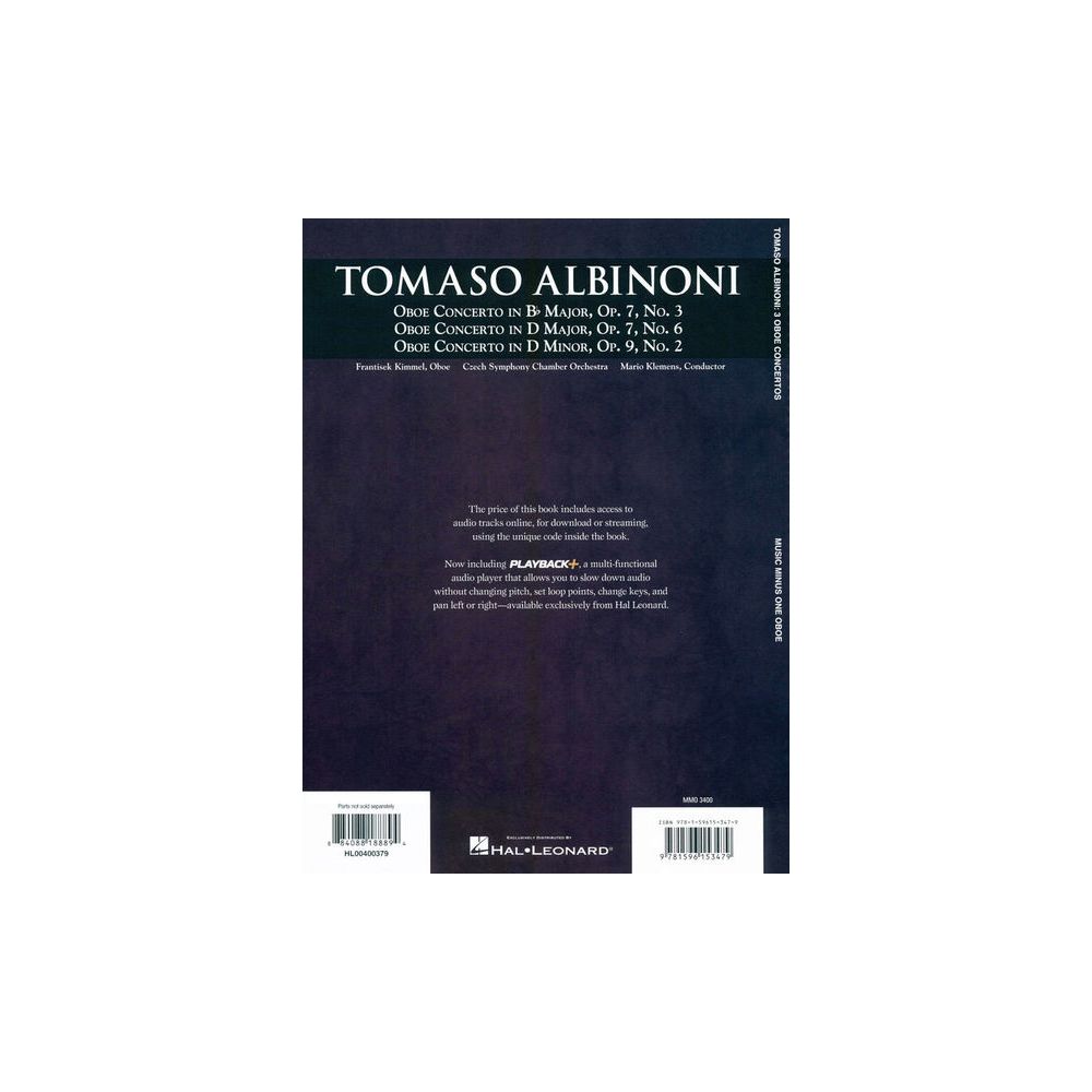 Music Minus One Albinoni Oboe Concertos – Thomann Ireland
