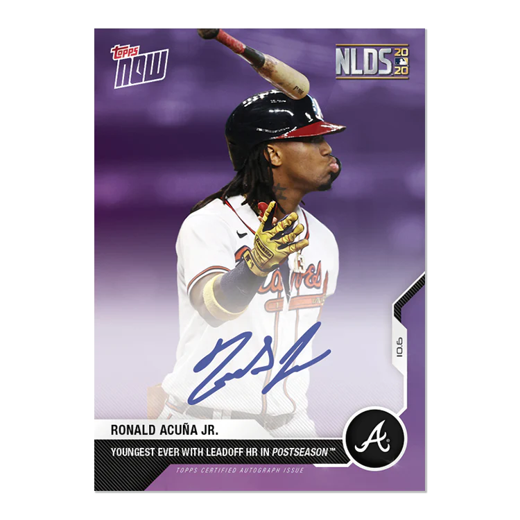 On-Card Auto # to 25 - Ronald Acuña Jr. - MLB TOPPS NOW® Card 369C