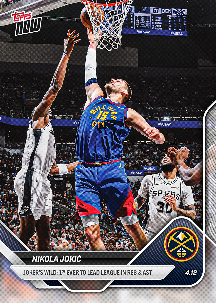 Nikola Jokić - 2025-26 NBA Topps NOW® - Card 255 - PR: 5116