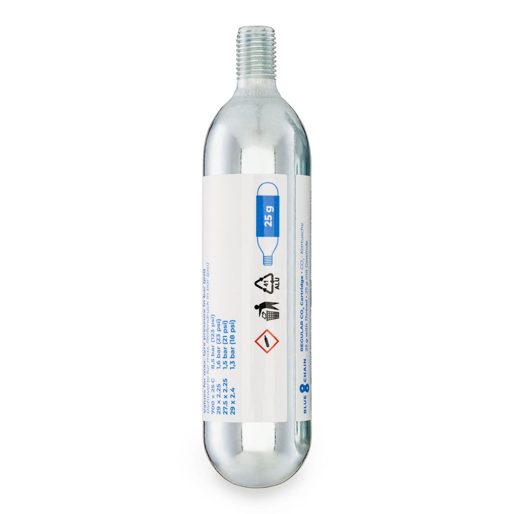 BLUECHAIN CO2 Cartridges with Thread - 2x 25g
