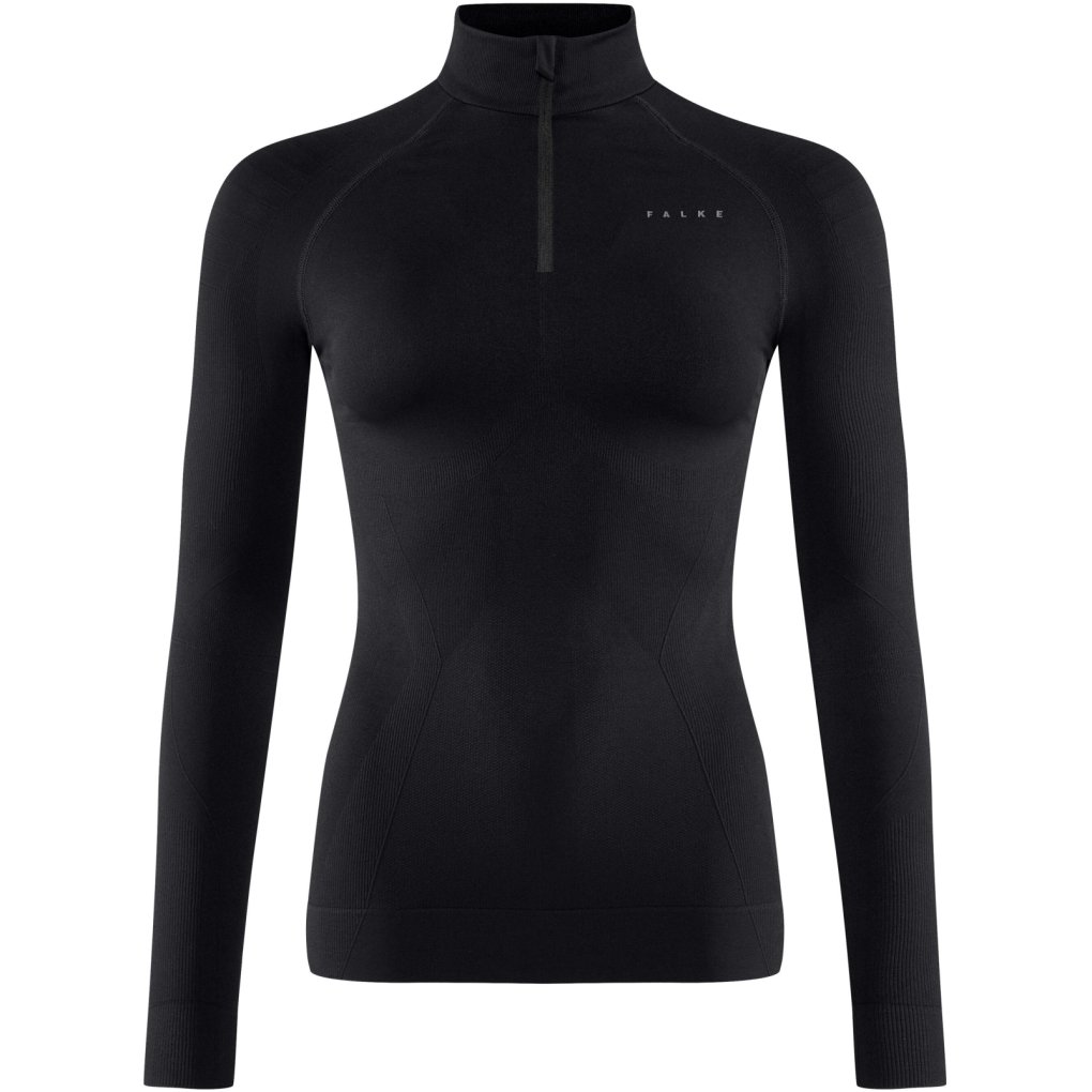 Falke Maximum Warm Half-Zip Longsleeve Shirt Women - black 3000 (33036)