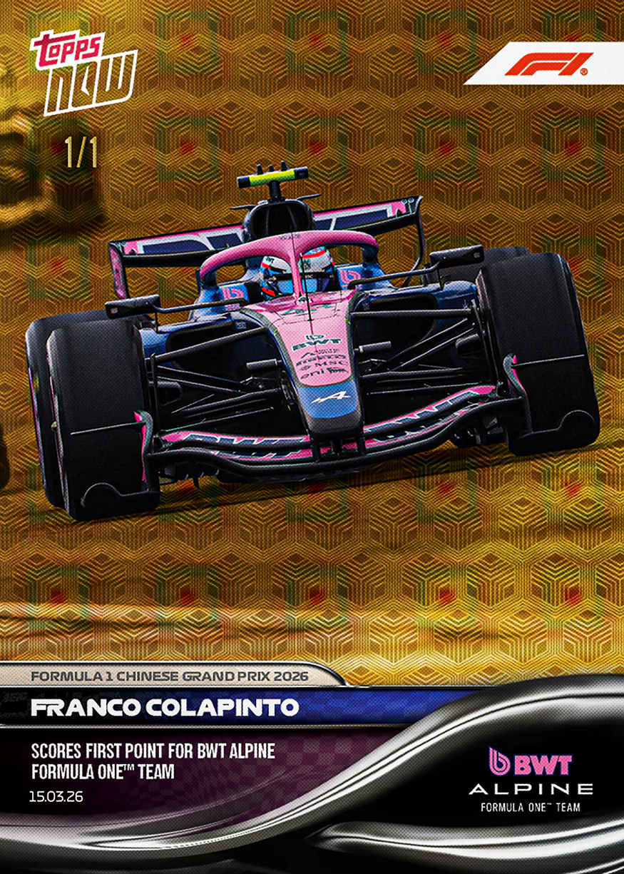 Franco Colapinto - 2026 Formula 1® Topps NOW® - Card 19