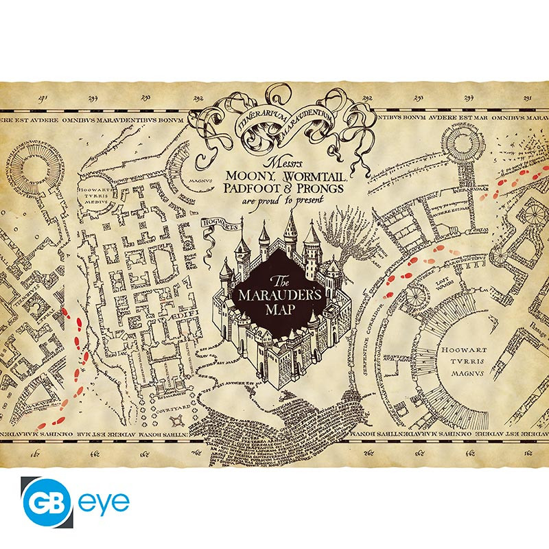 HARRY POTTER Parchment poster Marauder's Map