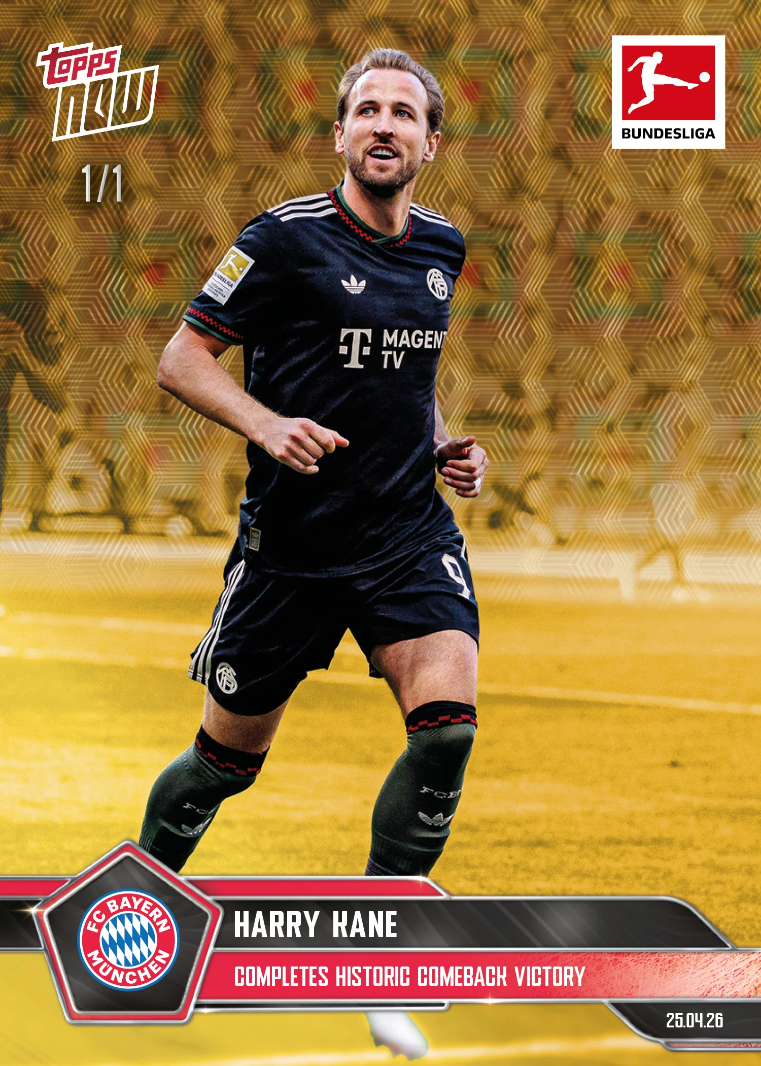 Harry Kane - 2025-26 Bundesliga Topps NOW® - Card 178 - PR: 516