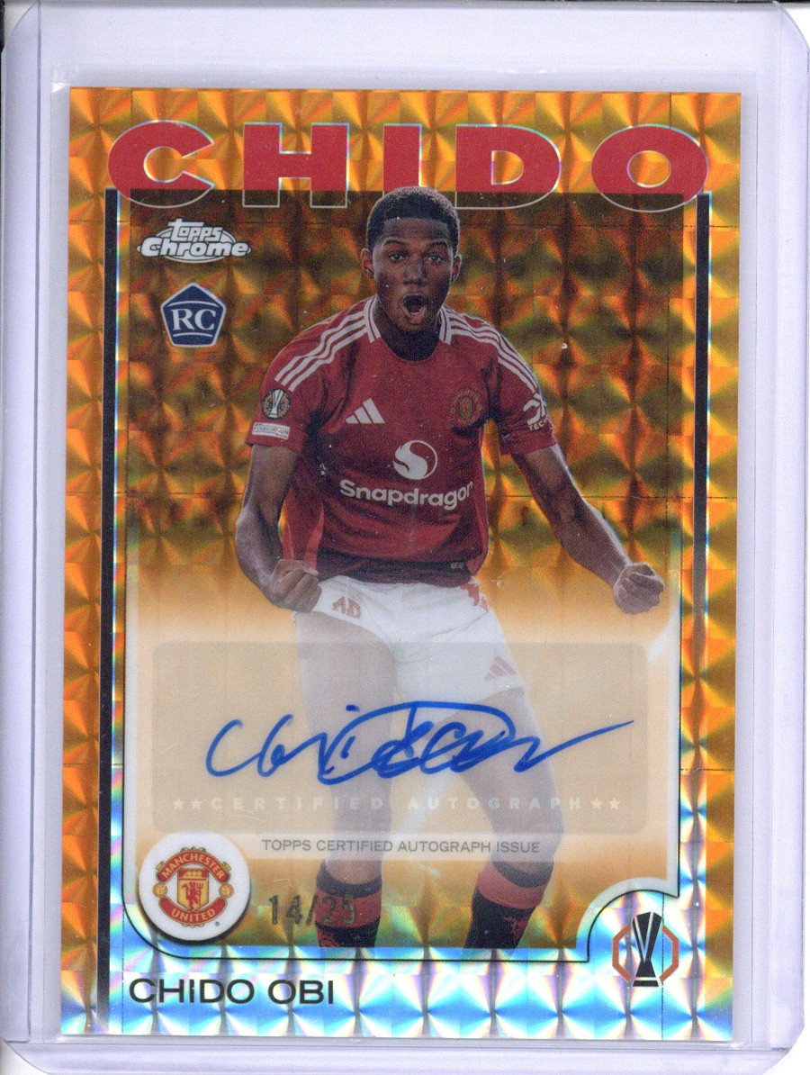 Topps UCC Chrome 24/25 Auto RC CHIDO OBI 14/25 ORANGE GEOMETRIC
