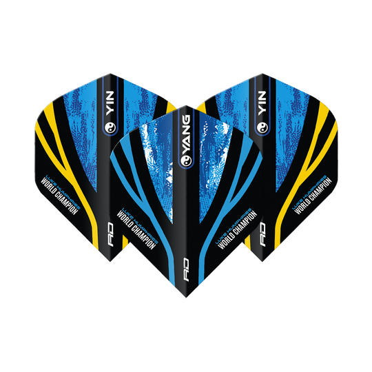 Red Dragon Luke Humphries World Champion Blue Gold Yin Yang Standard Flights