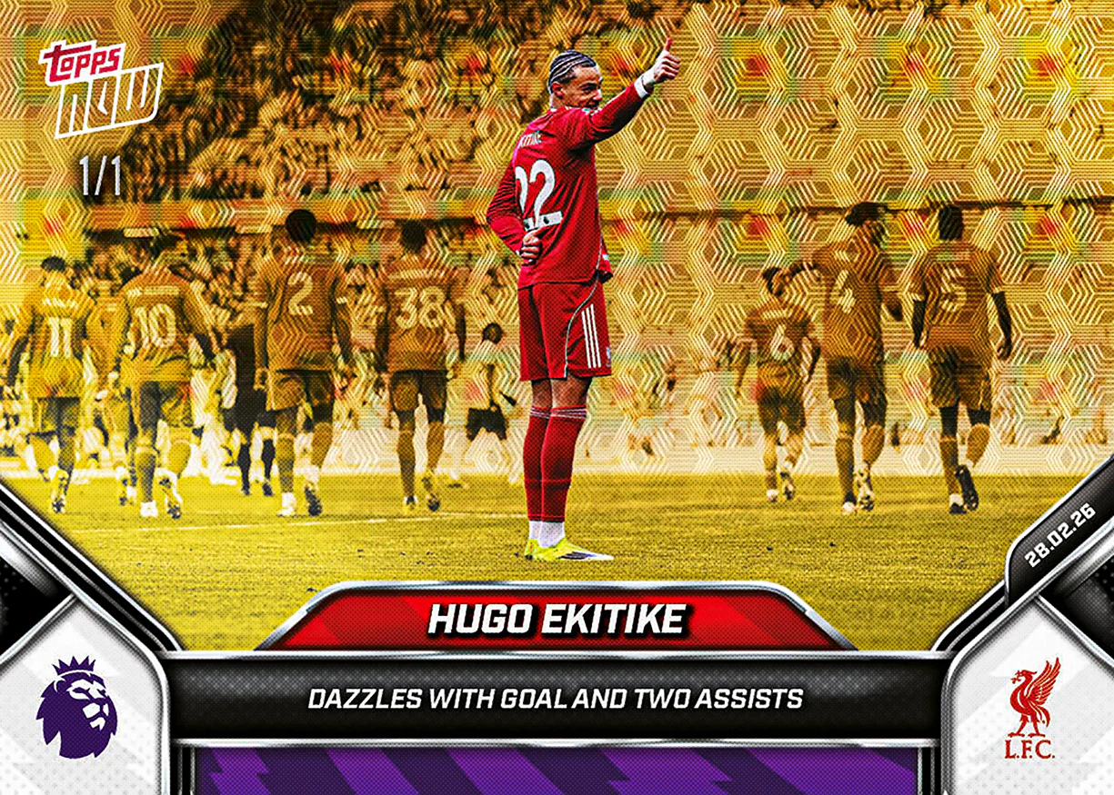 Hugo Ekitike - 2025-26 Premier League Topps NOW® - Card 148 - PR: 1011