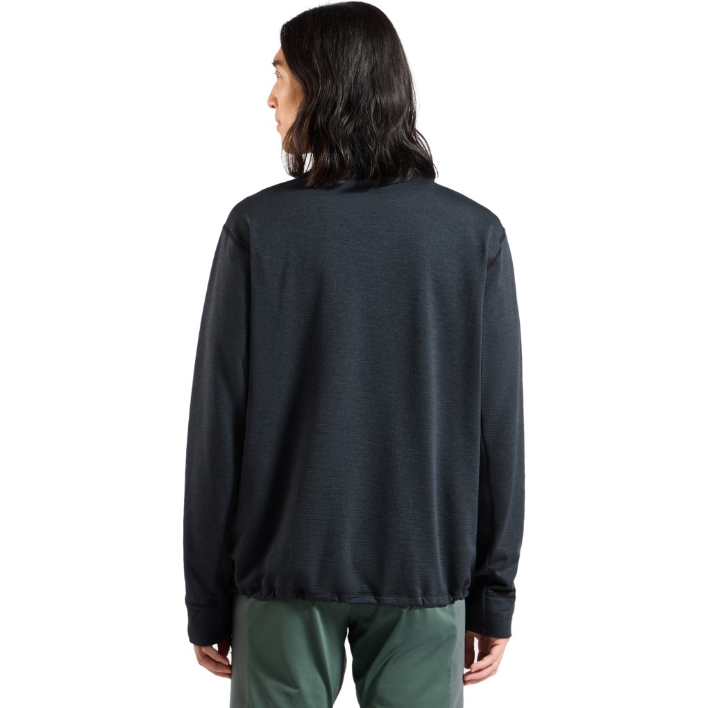 Odlo Essentials Grid Fleece Half-Zip Multisport Mid Layer Men - black melange