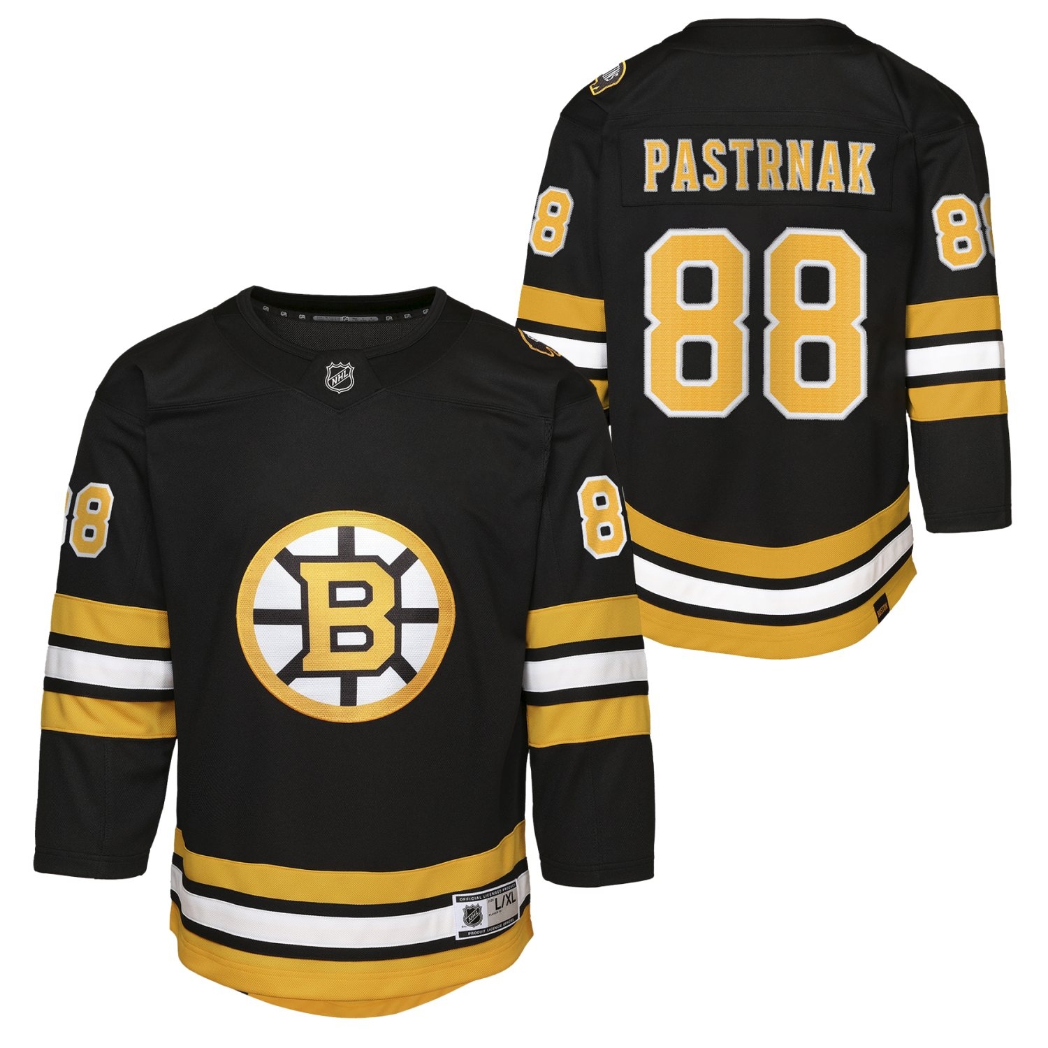 David Pastrnak #88 Boston Bruins Premier NHL Jersey Black (YOUTH)