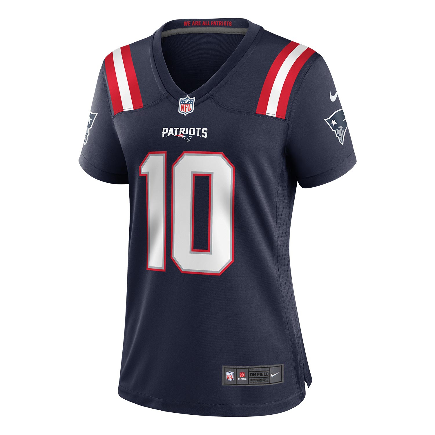 Mac Jones #10 New England Patriots Nike Game NFL Jersey Navy (WOMEN'S)