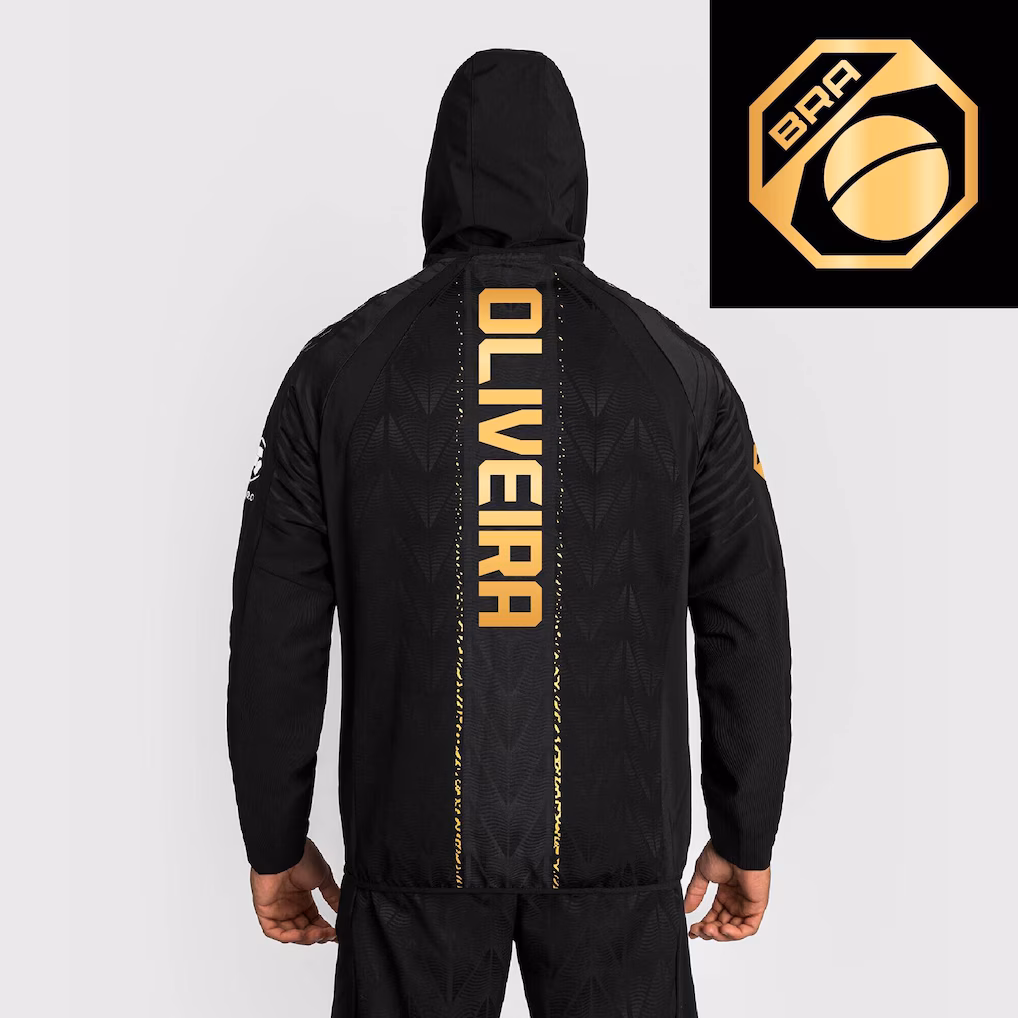 UFC Charles Oliveira UFC Zenith by Venum Fight Night Hoodie - Black/Gold - Mens