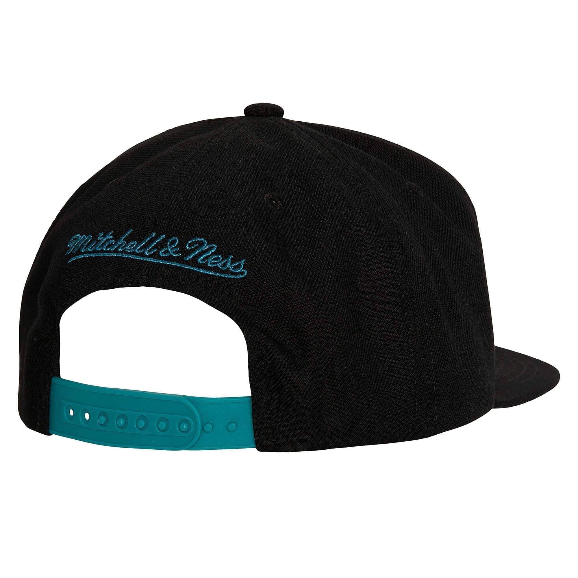 San Jose Sharks Retro Lock Up Mitchell & Ness Snapback NHL Cap Black