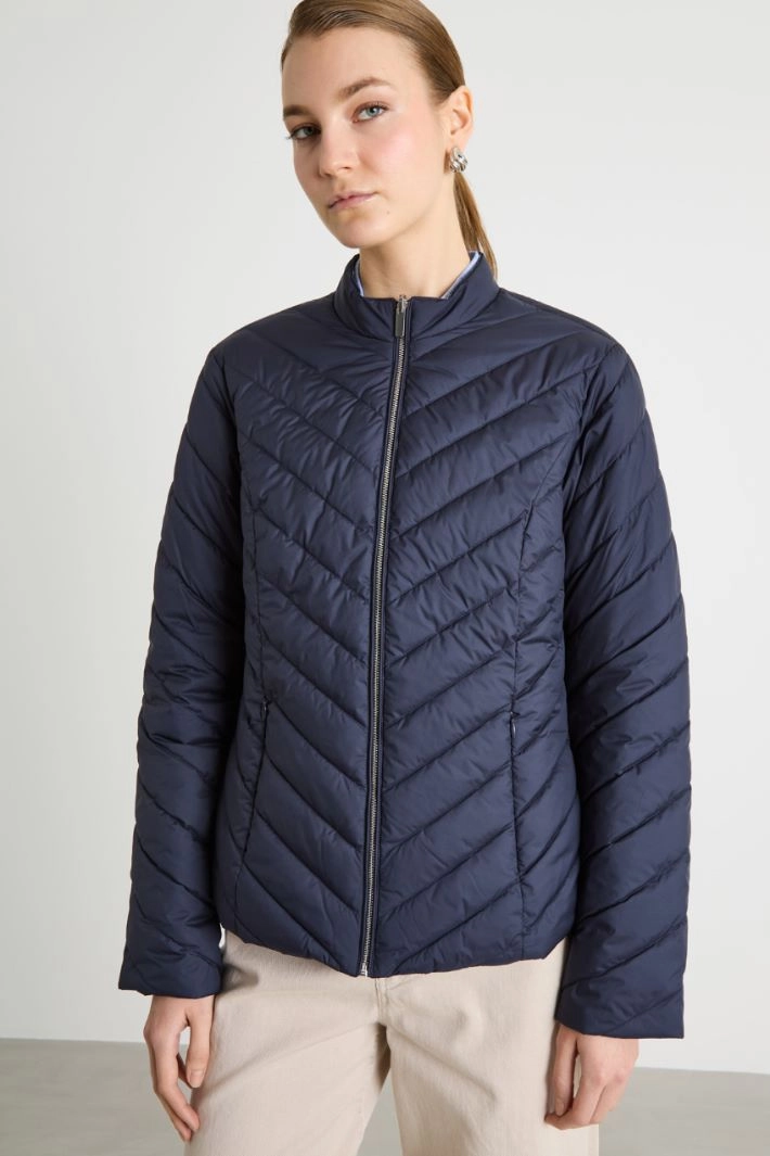 Reversible padded jacket - BLUE LIGHT BLUE