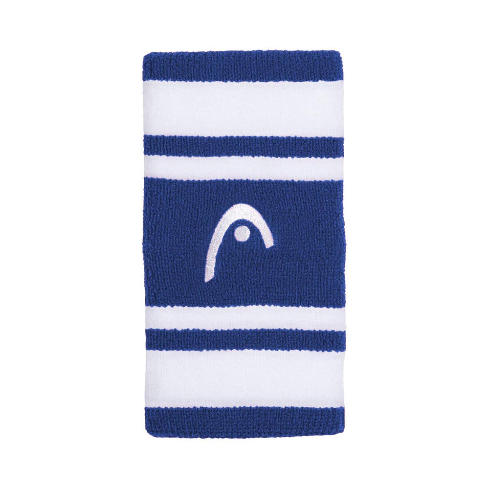 WRISTBAND HEAD STRIPED 5 NAVY BLUE/WHITE
