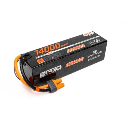 11.1V 14000mAh 3S 120C Smart G2 Pro Basher LiPo: IC5 SPMXB3S140 Spektrum