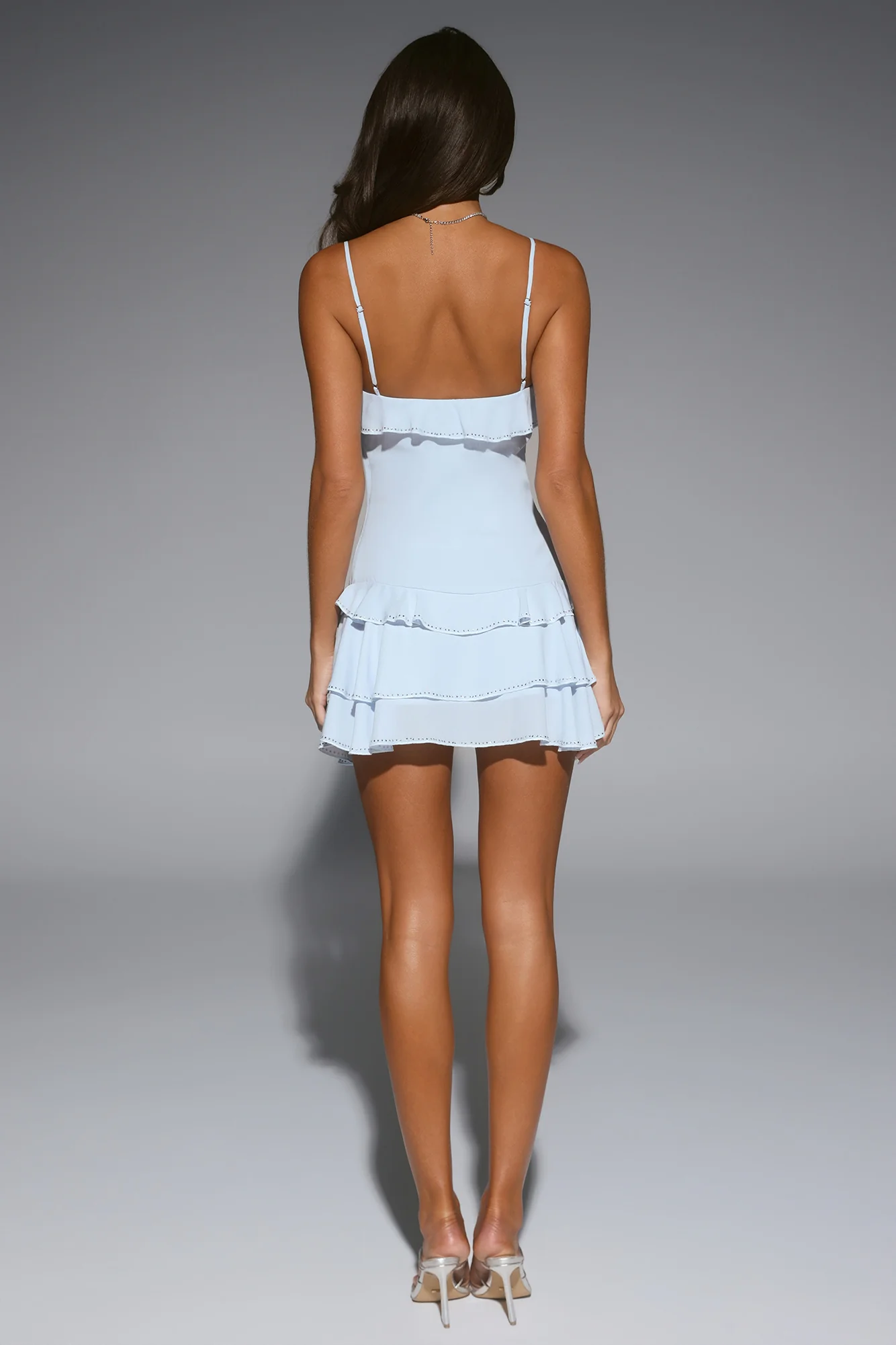 Sweet Noise Embellished Mini Dress Light Blue