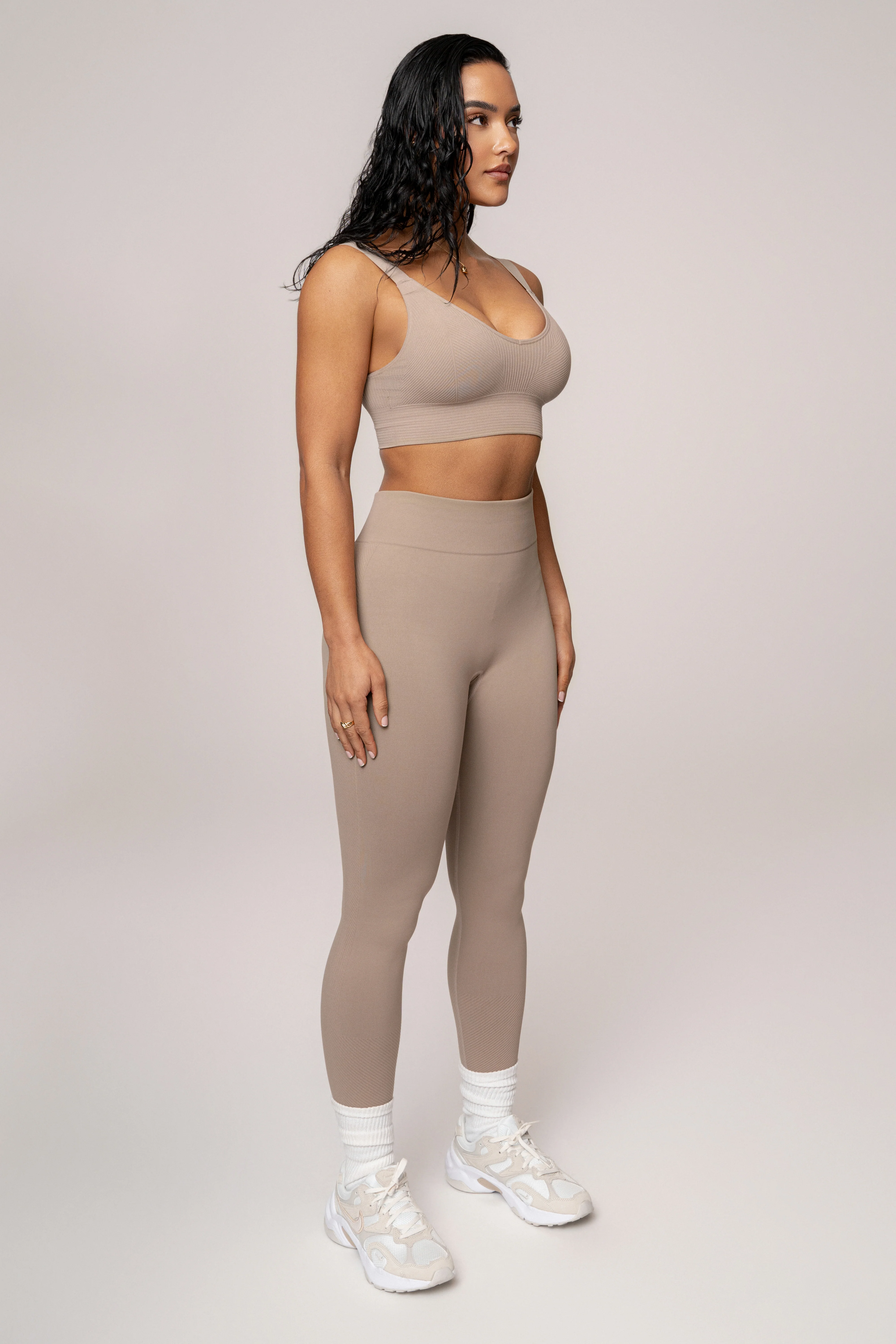 Beige New Flow Active Top