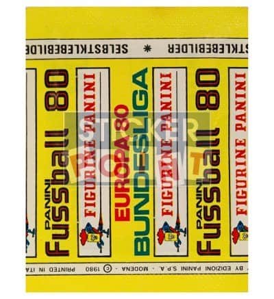 Panini Fussball 80 Packet - original With 5 Stickers