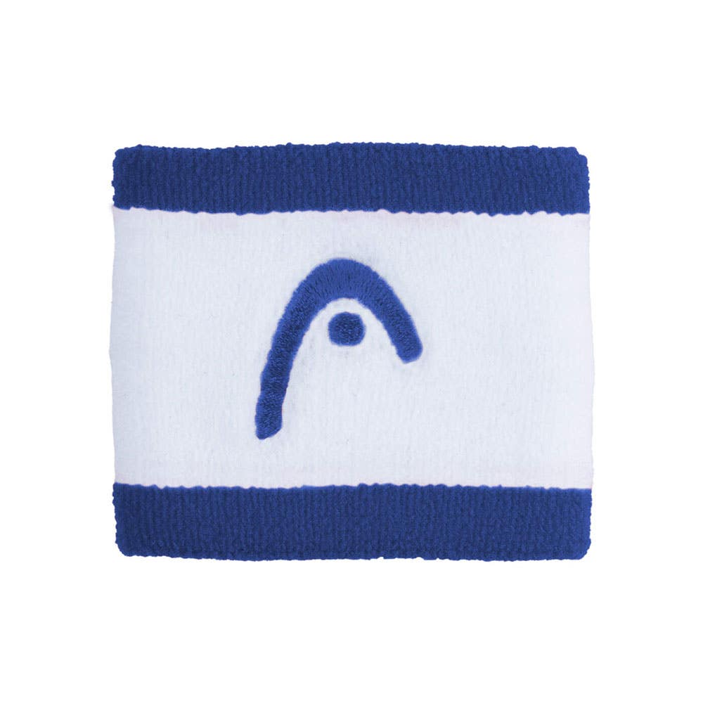 WRISTBAND HEAD STRIPED 2.5 WHITE/BLUE