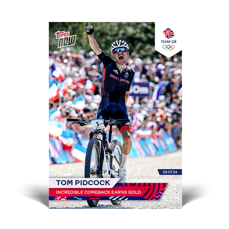 Thomas Pidcock - Incredible comeback earns Gold - 2024 Team GB TOPPS NOW® Card 6