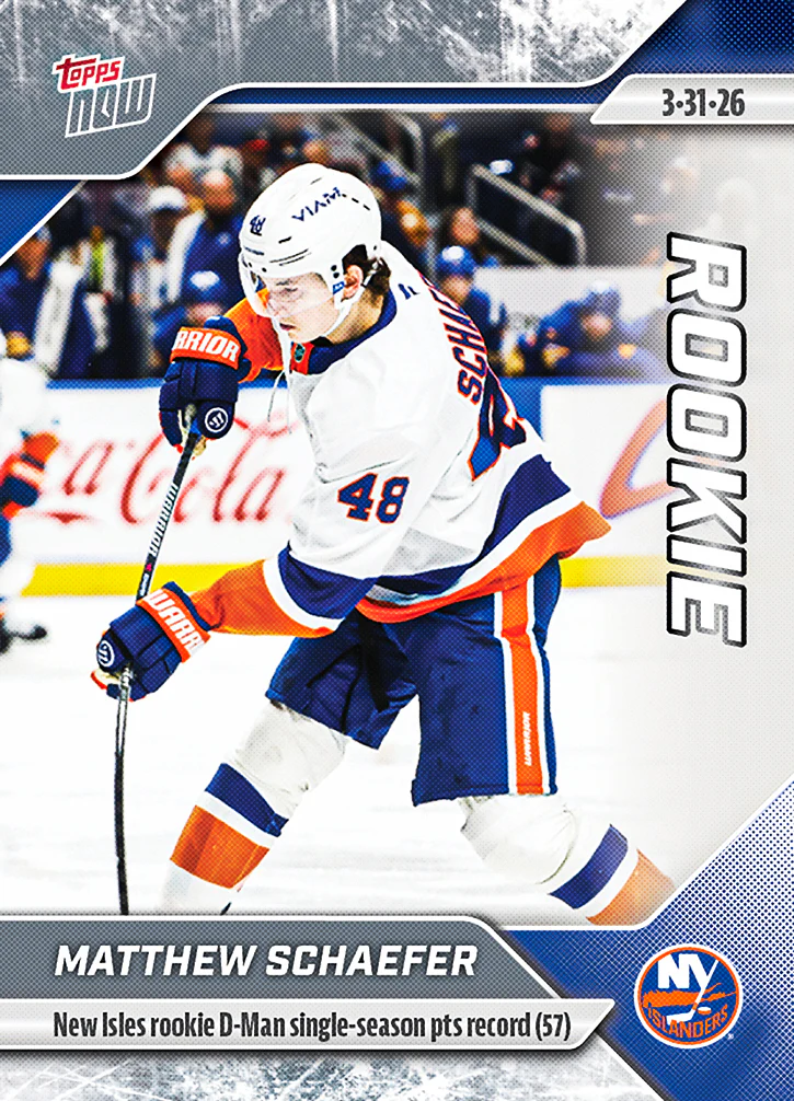 Matthew Schaefer - 2025-26 NHL Topps NOW® - Sticker # 135 Pack - PR: 2640