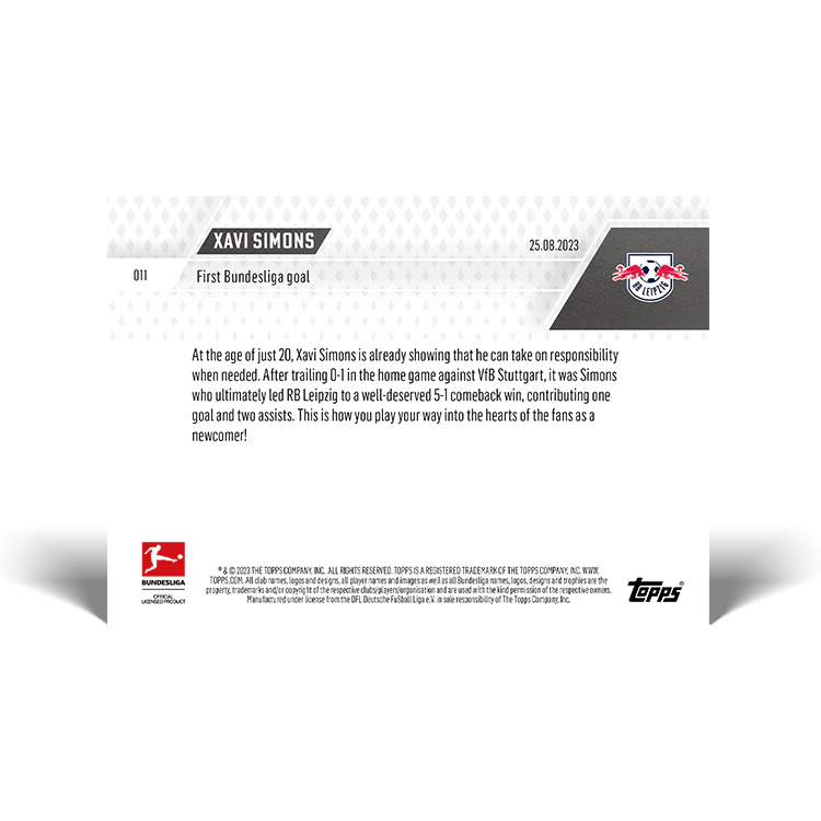 Topps UK - First Bundesliga goal! - Bundesliga TOPPS NOW® Card #11