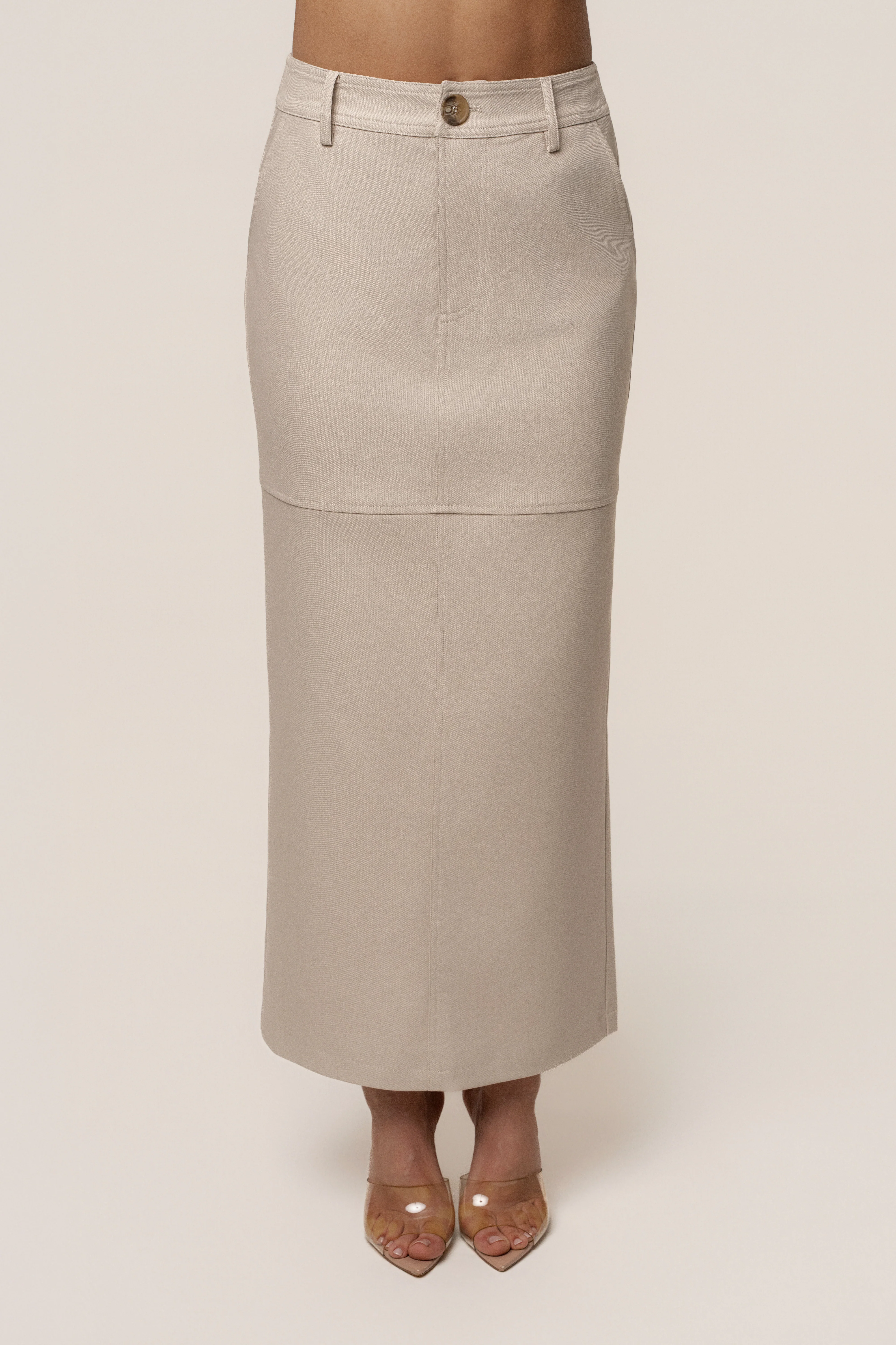 Beige In Focus Skirt